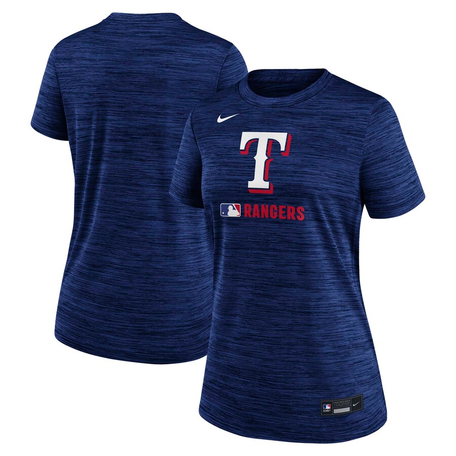 Women's Texas Rangers Nike Royal Authentic Collection Velocity Performance T-Shirt - Puhuasuan