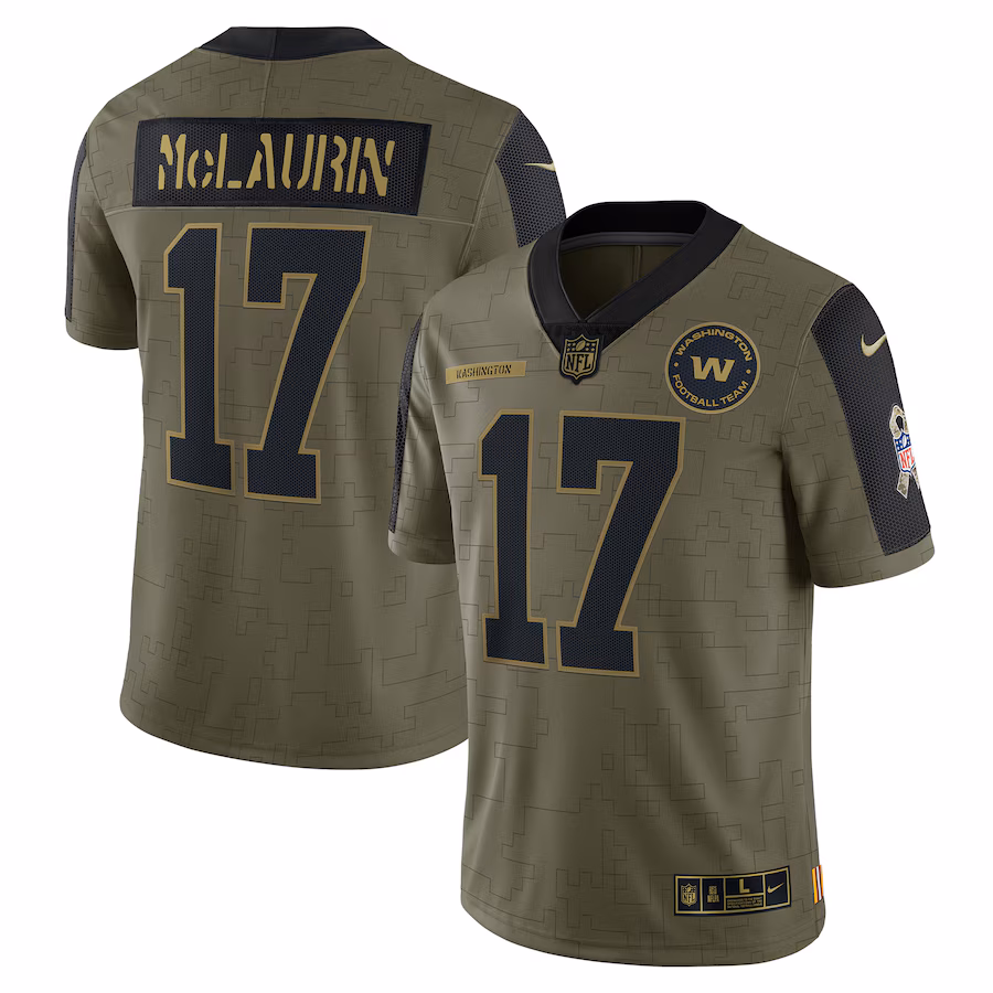 Men's Washington Football Team Terry McLaurin Nike Olive Salute To Service Limited Player Jersey - Puhuasuan
