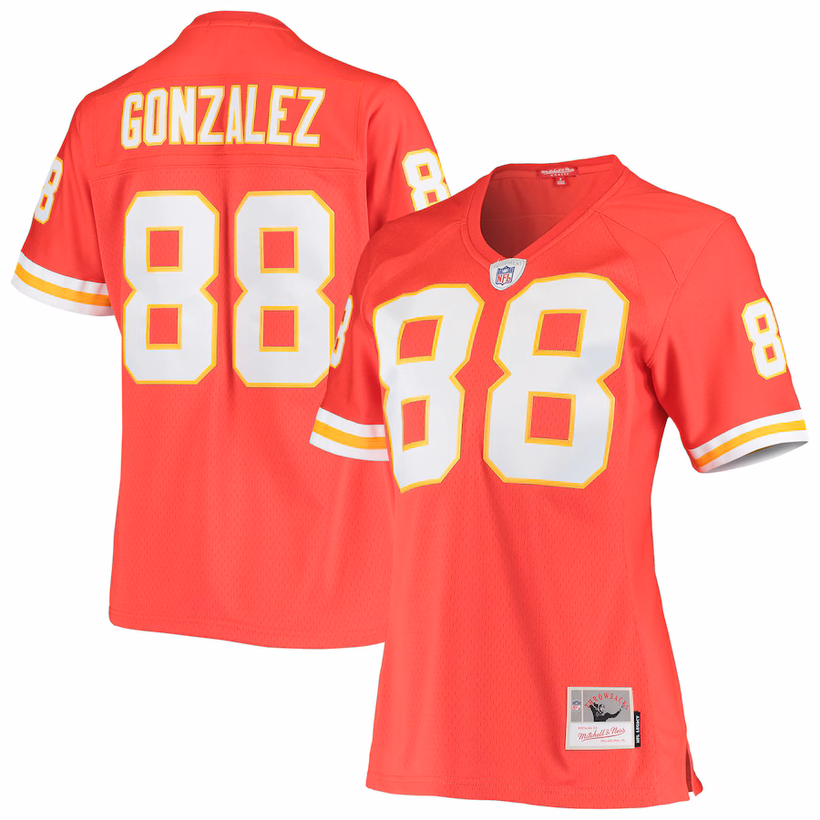 Women's Kansas City Chiefs Tony Gonzalez Mitchell & Ness Red Legacy Replica Team Jersey - Puhuasuan