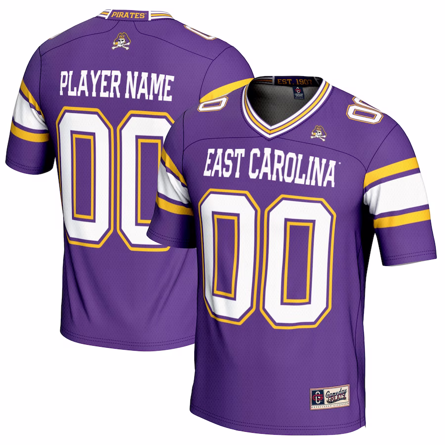 ECU Pirates GameDay Greats NIL Pick-A-Player Football Jersey - Purple - Puhuasuan