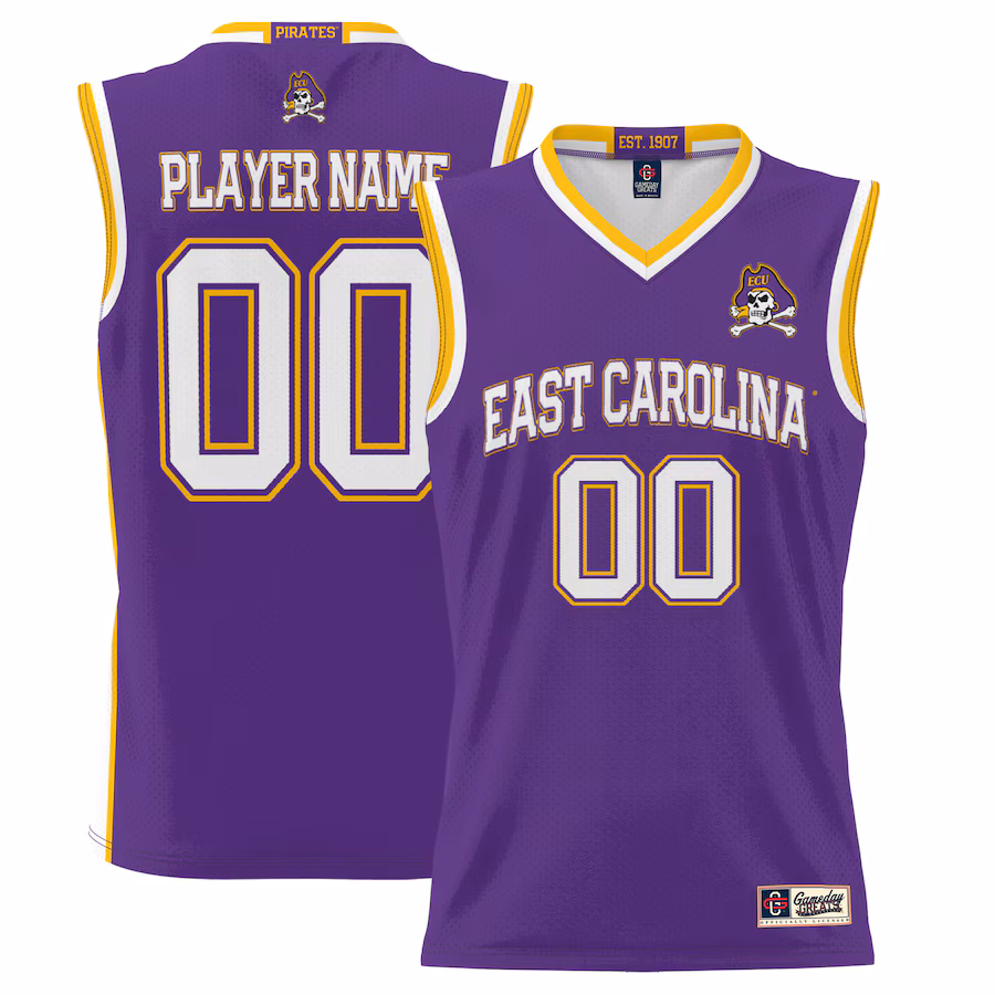 ECU Pirates GameDay Greats Unisex Lightweight NIL Pick-A-Player Basketball Jersey - Purple - Puhuasuan