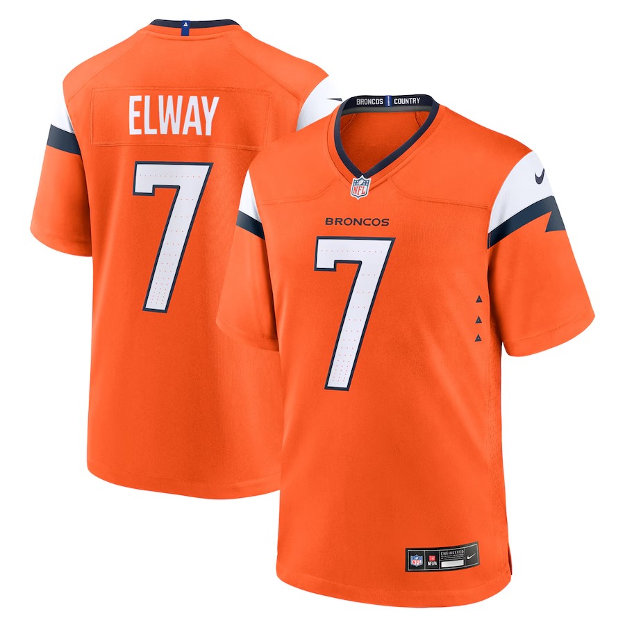 Men's Denver Broncos John Elway Nike Orange Mile High Collection Retired Player Game Jersey - Puhuasuan