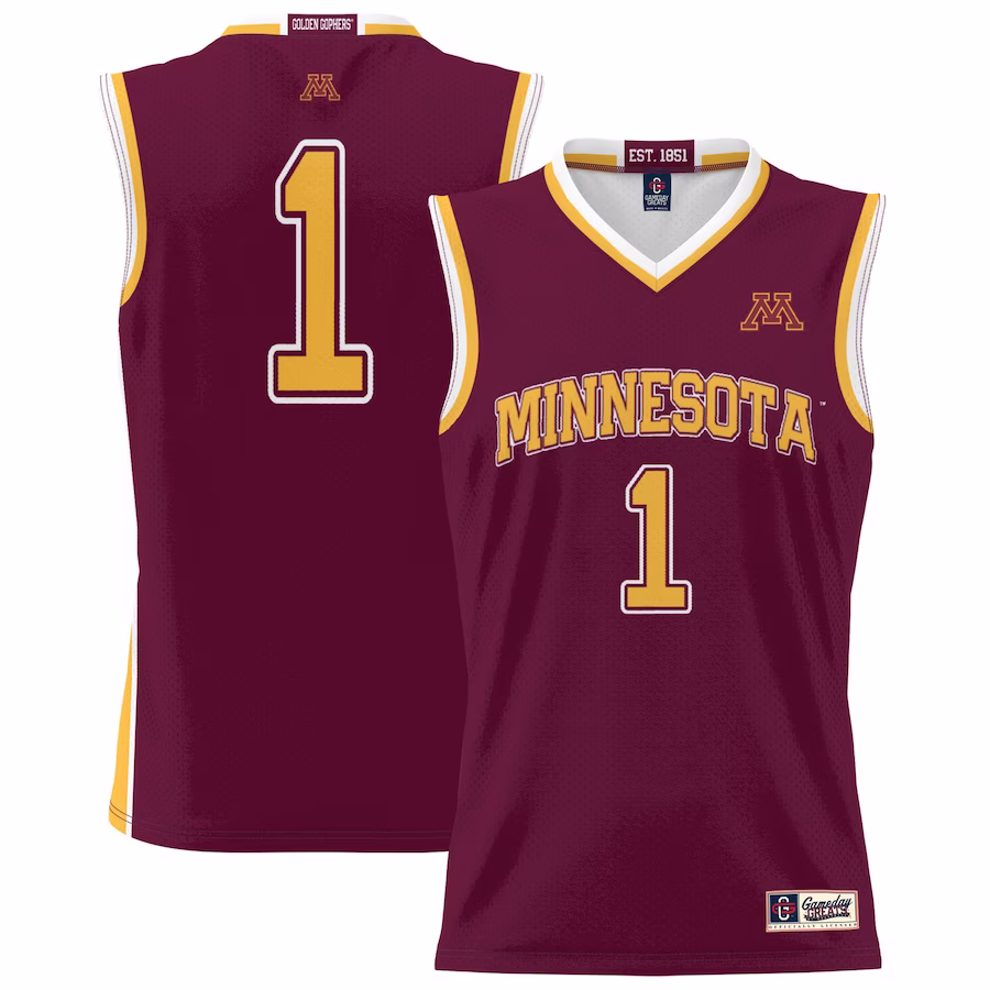 #1 Minnesota Golden Gophers GameDay Greats Youth Lightweight Basketball Jersey - Maroon - Puhuasuan