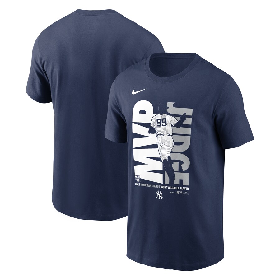 Men's New York Yankees Aaron Judge Nike Navy 2024 American League MVP T-Shirt - Puhuasuan