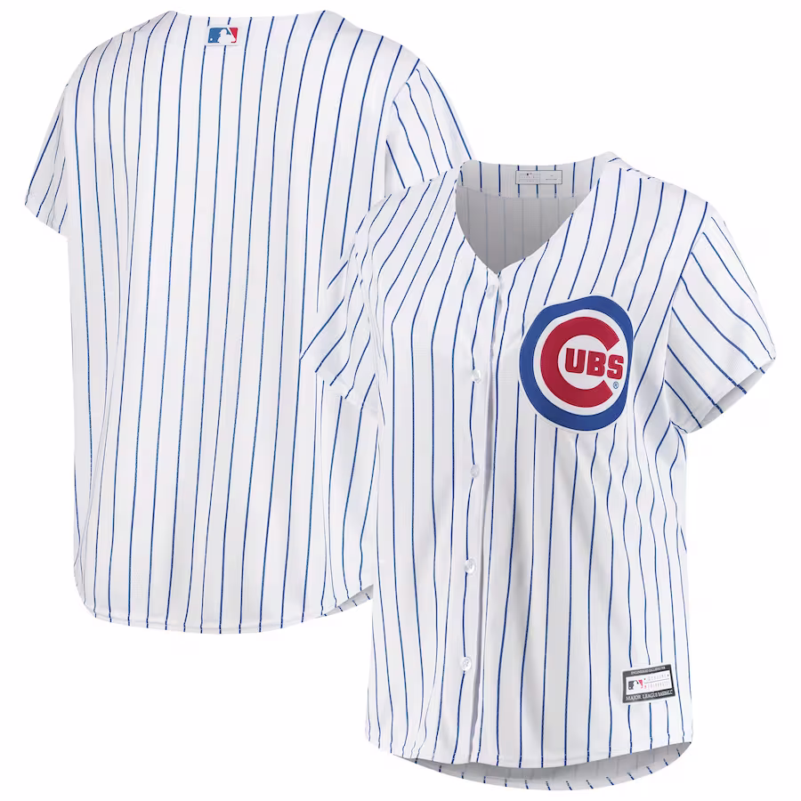 Women's Chicago Cubs White Plus Size Sanitized Replica Team Jersey - Puhuasuan