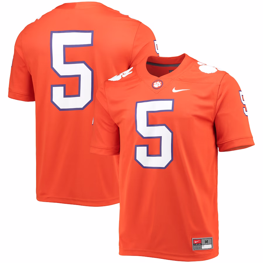 #5 Clemson Tigers Nike Game Jersey - Orange - Puhuasuan