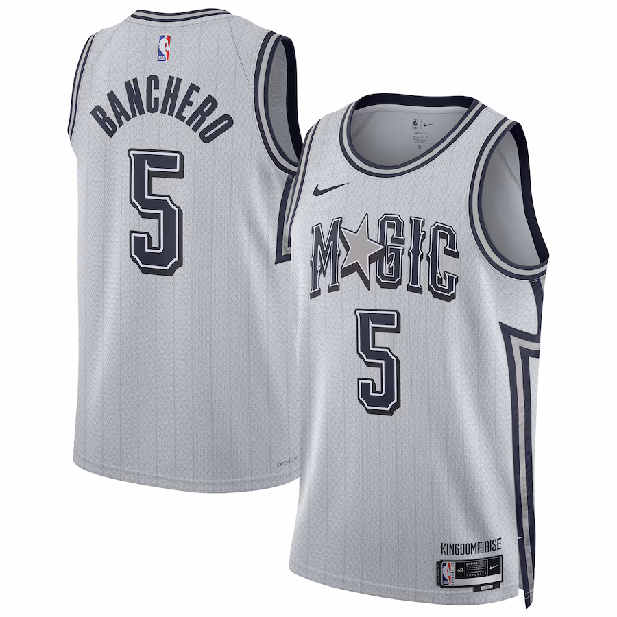 Unisex Orlando Magic Paolo Banchero Nike Silver 2024/25 Swingman Player Jersey - City Edition - Puhuasuan