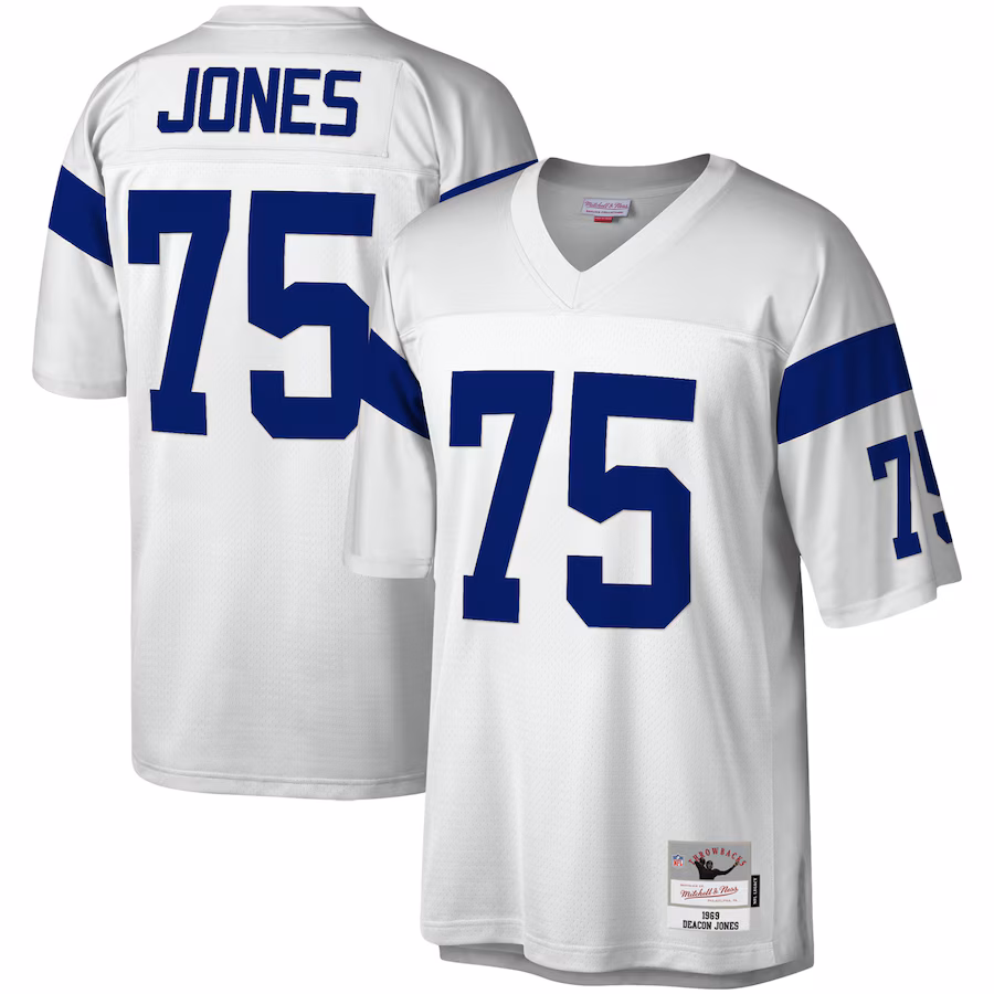 Men's Los Angeles Rams Deacon Jones Mitchell & Ness White Legacy Replica Jersey - Puhuasuan