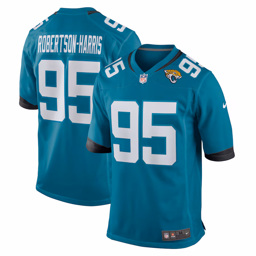 Men's Jacksonville Jaguars Roy Robertson-Harris Nike Teal Game Jersey - Puhuasuan