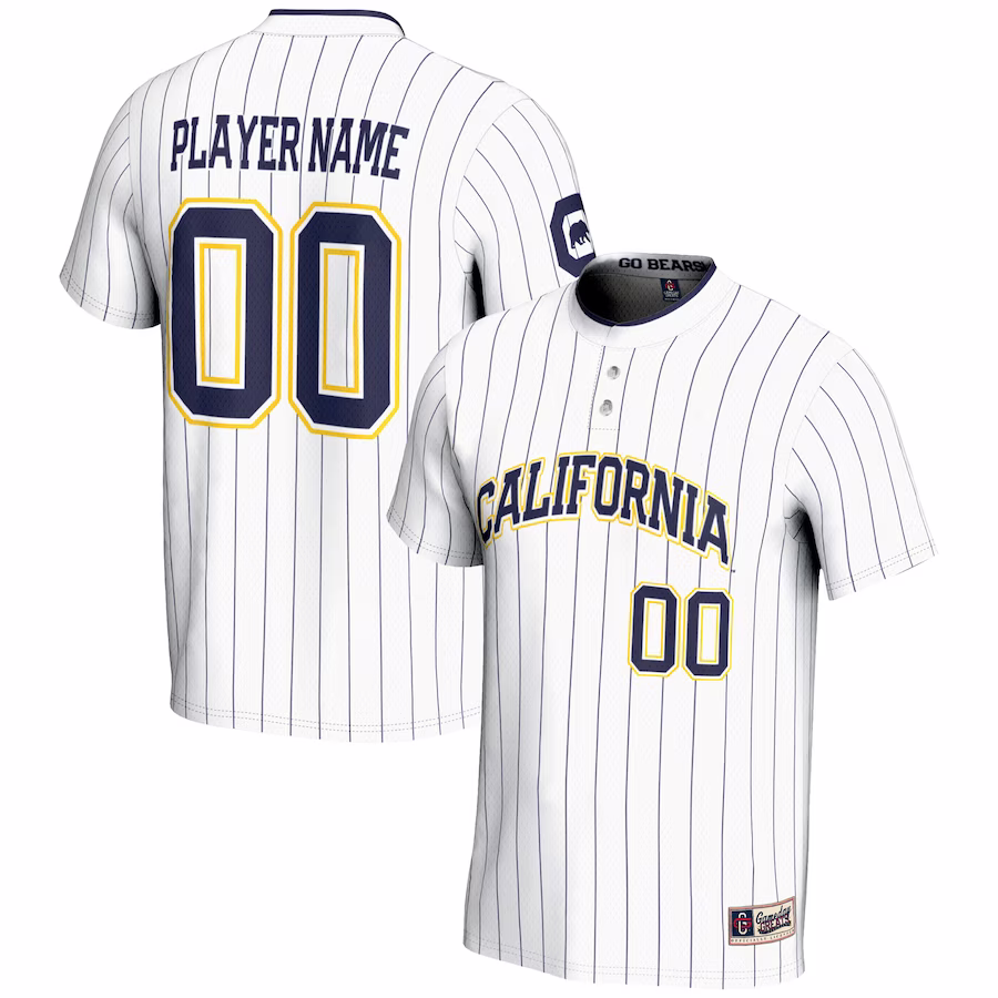 Cal Bears GameDay Greats Youth NIL Pick-A-Player Lightweight Softball Jersey - White - Puhuasuan
