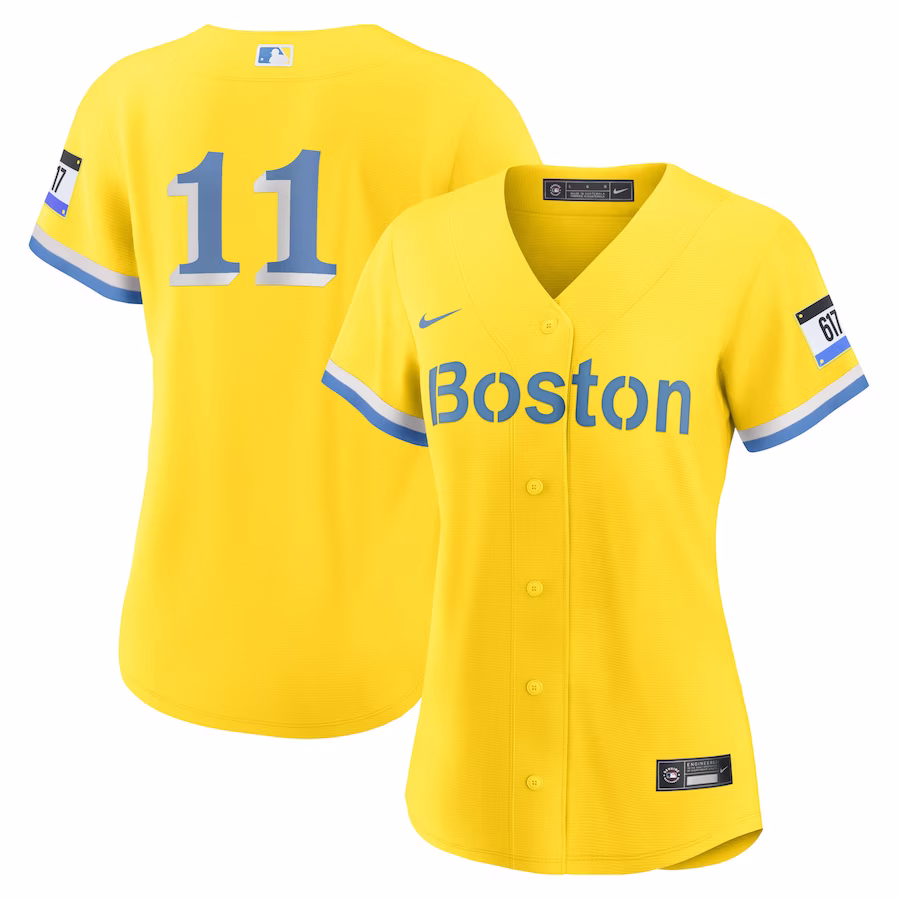 Women's Boston Red Sox Rafael Devers Nike Gold City Connect Replica Player Jersey - Puhuasuan