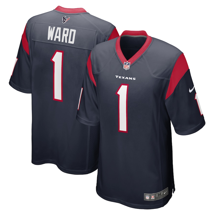 Men's Houston Texans Jimmie Ward Nike Navy Game Player Jersey - Puhuasuan