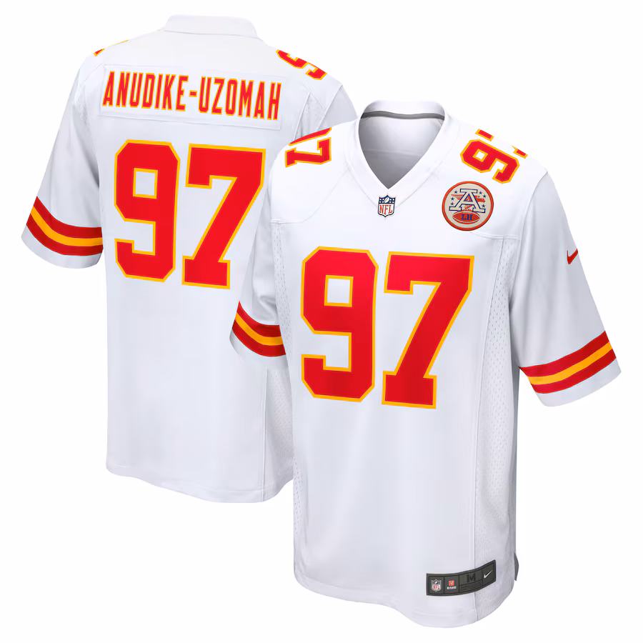 Men's Kansas City Chiefs Felix Anudike-Uzomah Nike White Team Game Jersey - Puhuasuan