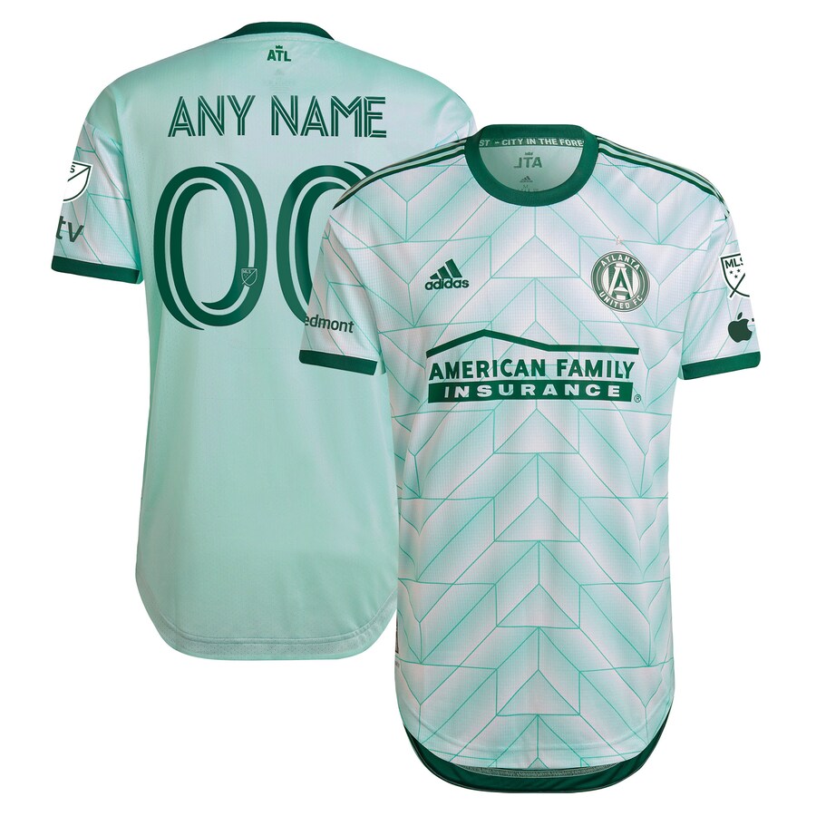 Men's Atlanta United FC  adidas Mint 2023 The Forest Kit Authentic Custom Jersey - Puhuasuan