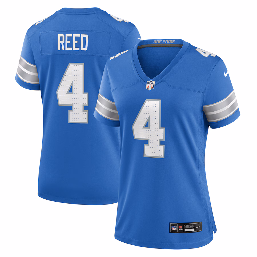 Women's Detroit Lions D.J. Reed Nike Blue Team Game Jersey - Puhuasuan