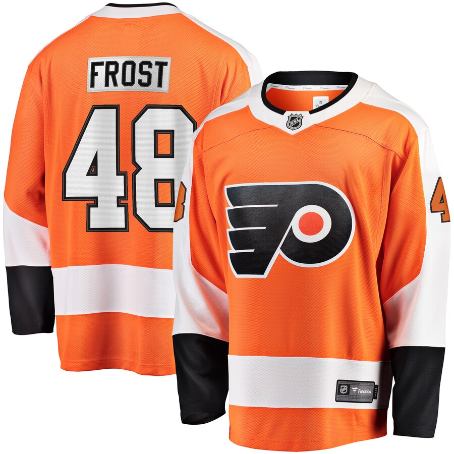 Men's Philadelphia Flyers Morgan Frost Fanatics Branded Orange Breakaway Player Jersey - Puhuasuan