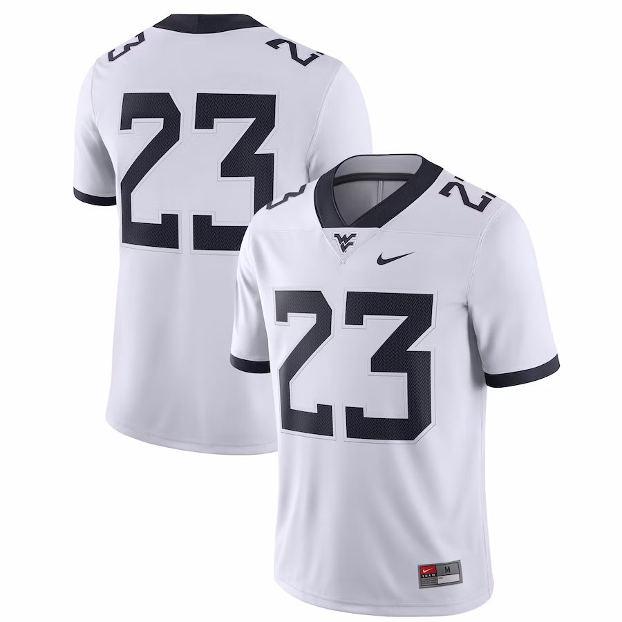 #22 West Virginia Mountaineers Nike Game Jersey - White - Puhuasuan