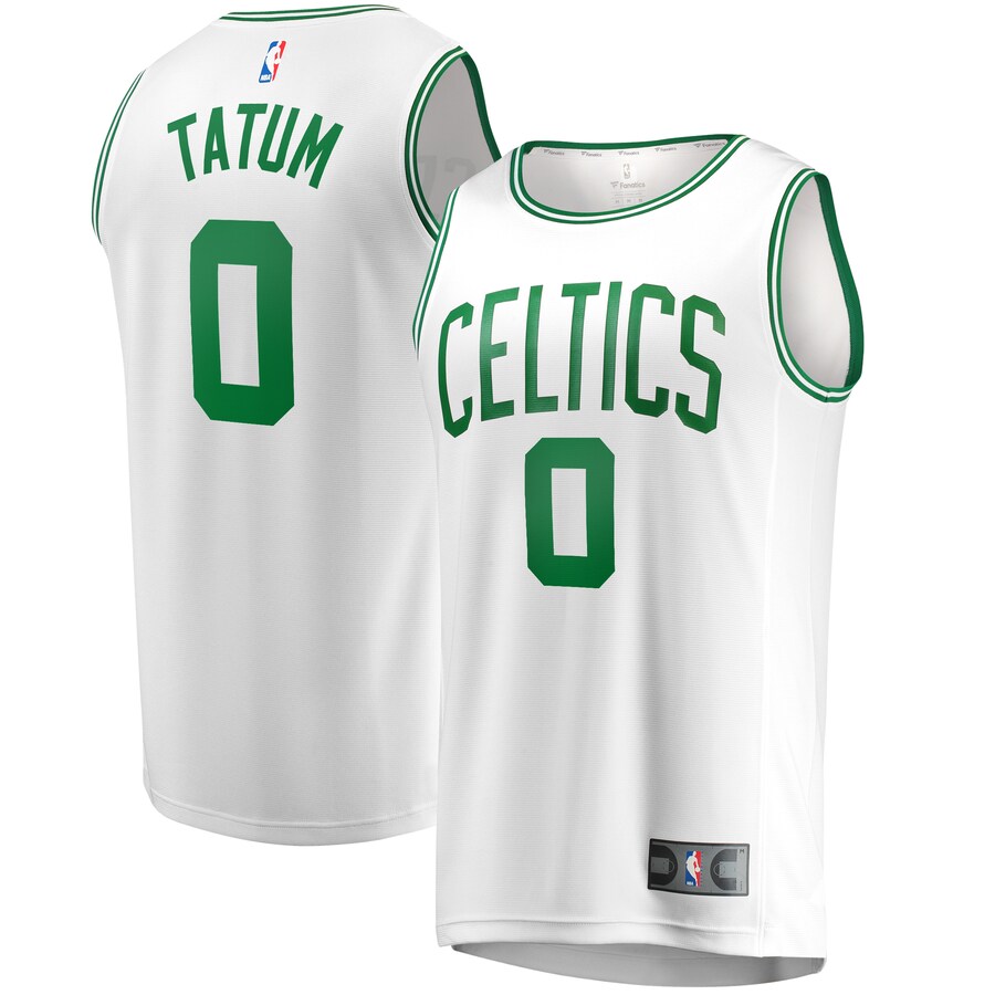 Men's Boston Celtics Jayson Tatum Fanatics White Fast Break Replica Player Jersey - Association Edition - Puhuasuan