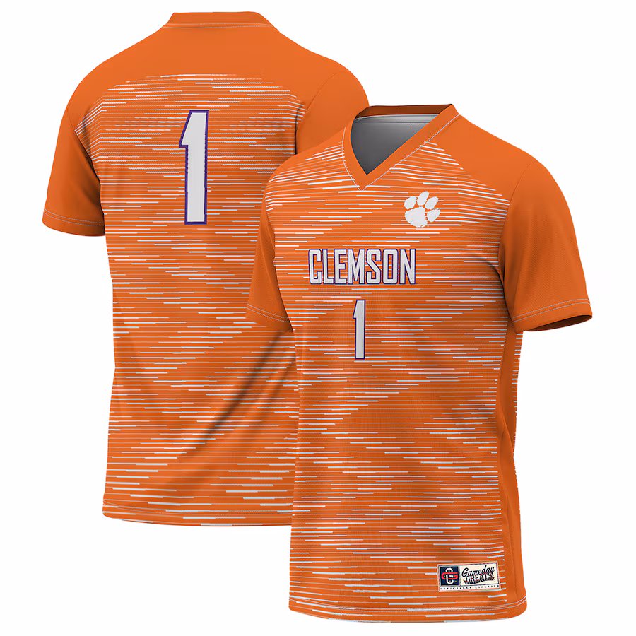 Unisex GameDay Greats #1 Orange Clemson Tigers Lightweight Soccer Jersey - Puhuasuan