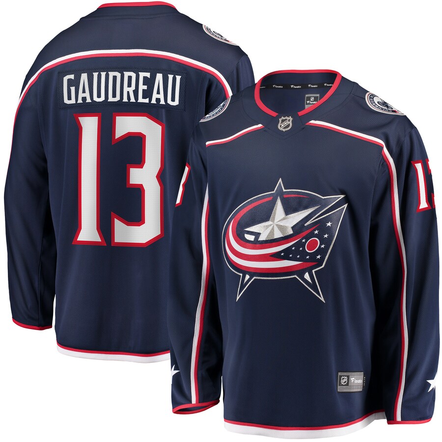 Men's Columbus Blue Jackets Johnny Gaudreau Fanatics Branded Navy 2022 Breakaway Player Jersey - Puhuasuan