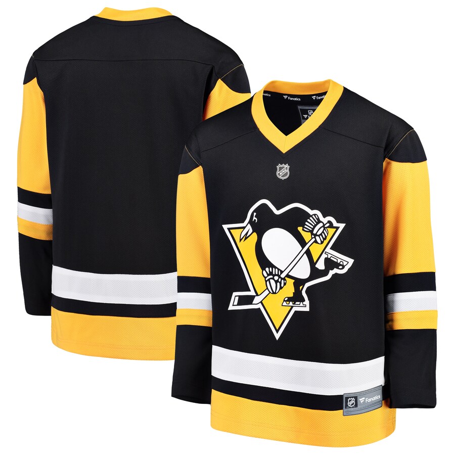 Youth Pittsburgh Penguins Fanatics Branded Black Home Replica Blank Jersey - Puhuasuan