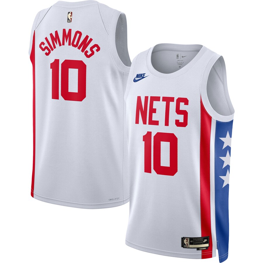 Men's Brooklyn Nets Ben Simmons Nike White Swingman Jersey - Classic Edition - Puhuasuan