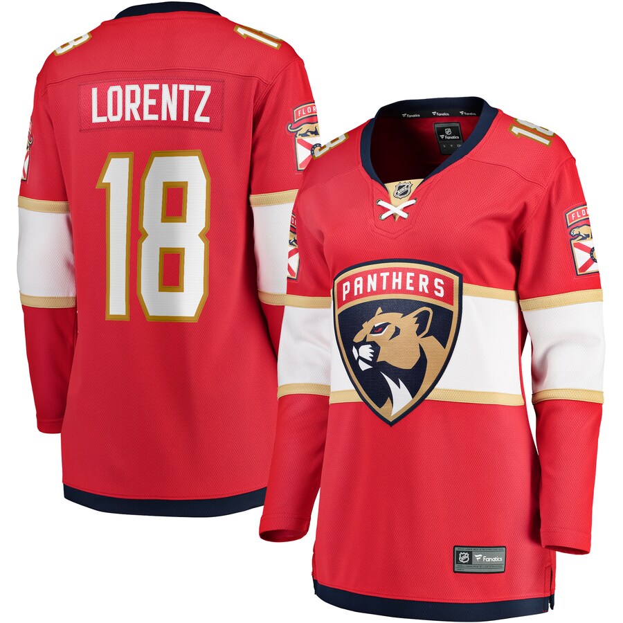 Women's Florida Panthers Steven Lorentz Fanatics Branded Red Home Breakaway Player Jersey - Puhuasuan
