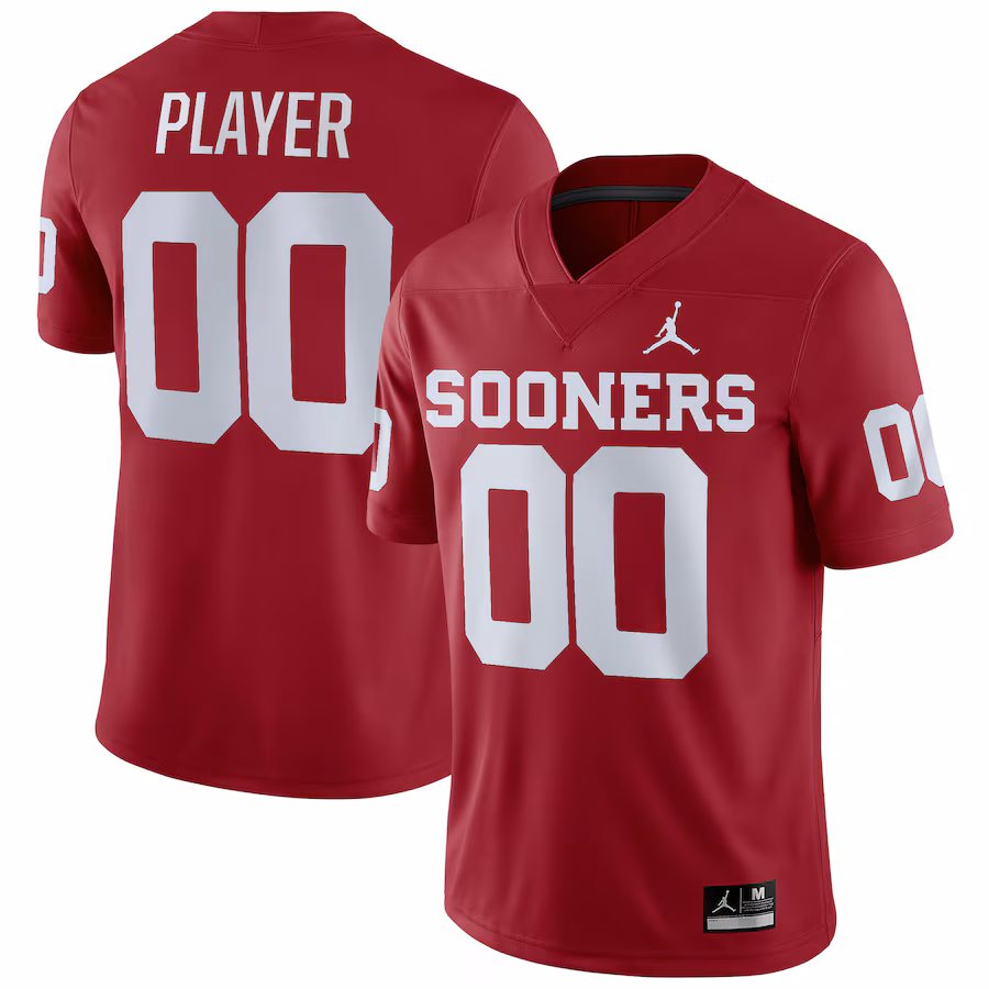 Oklahoma Sooners Jordan Brand Pick-A-Player NIL Replica Football Jersey - Crimson - Puhuasuan