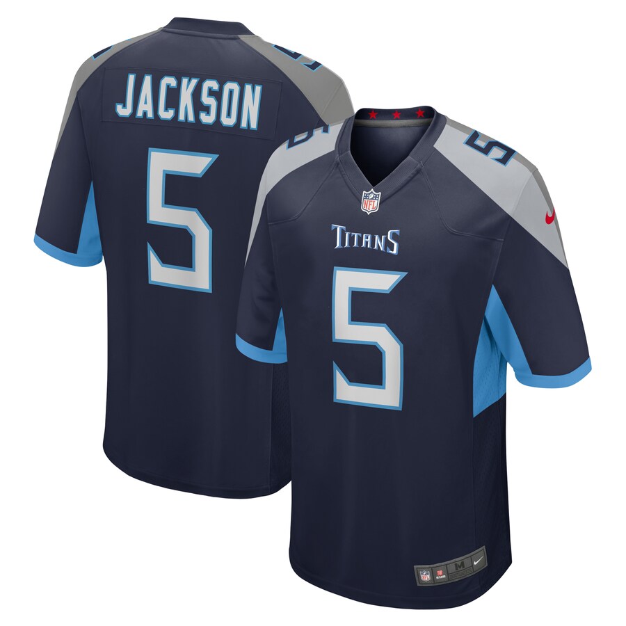 Men's Tennessee Titans Kearis Jackson Nike  Navy Team Game Jersey - Puhuasuan