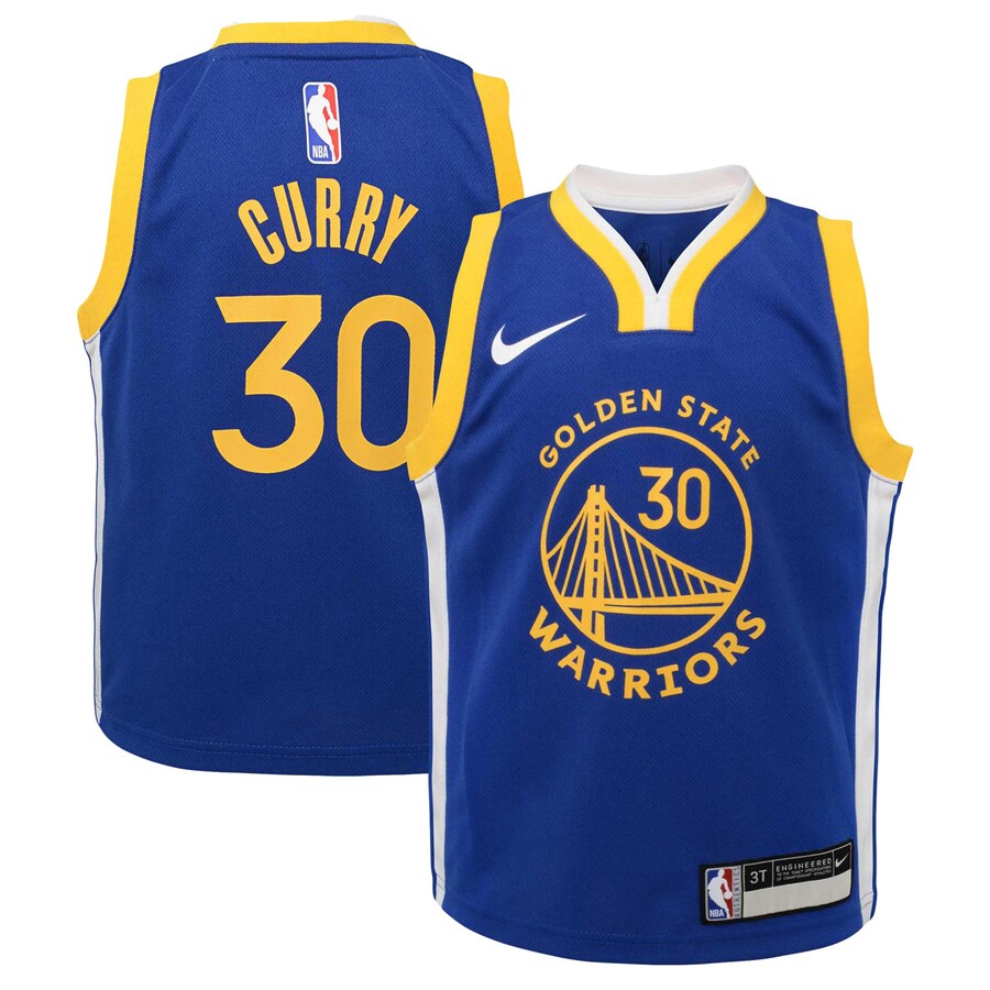 Toddler Golden State Warriors Stephen Curry Nike Royal Swingman Player Jersey - Icon Edition - Puhuasuan