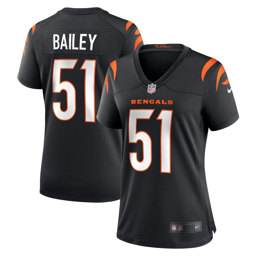 Women's Cincinnati Bengals Markus Bailey Nike Black Game Jersey - Puhuasuan