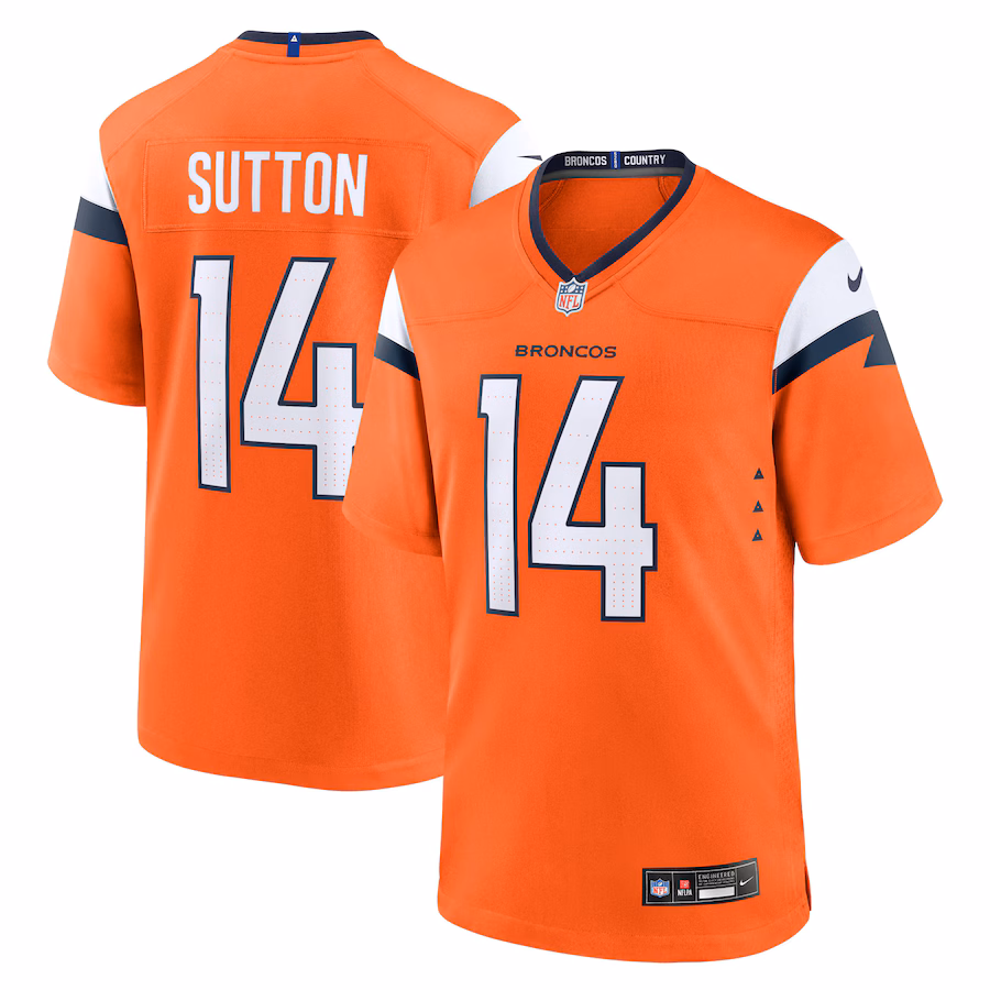 Men's Denver Broncos Courtland Sutton Nike Orange Mile High Collection Game Jersey - Puhuasuan