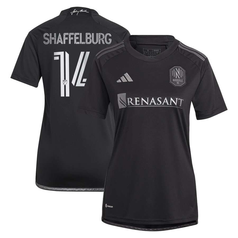 Women's Nashville SC Jacob Shaffelburg adidas Black 2024 Man In Black Kit Replica Player Jersey - Puhuasuan