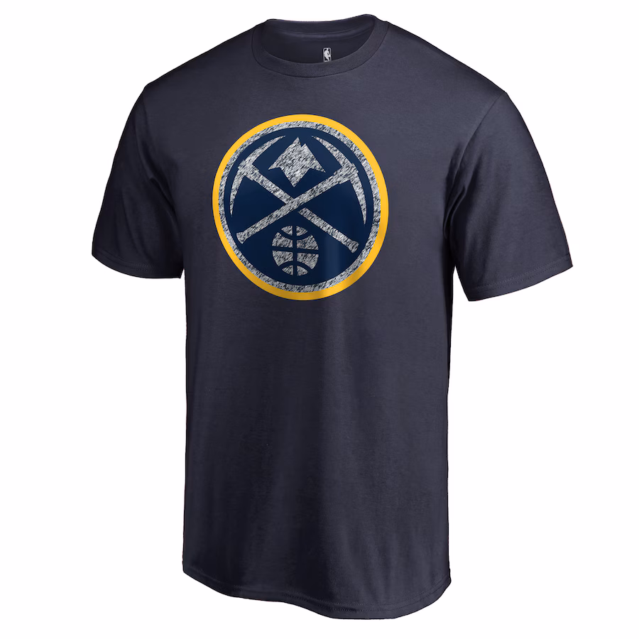 Men's Denver Nuggets Navy Static Logo T-Shirt - Puhuasuan