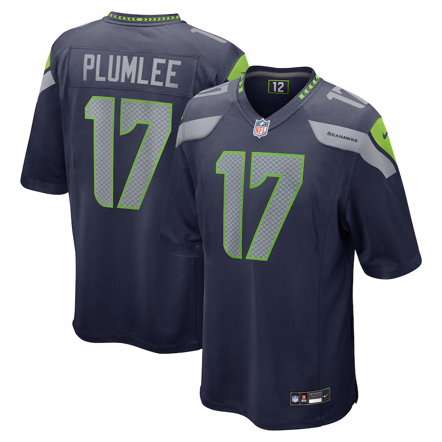 Men's Seattle Seahawks John Rhys Plumlee Nike College Navy Team Game Jersey - Puhuasuan