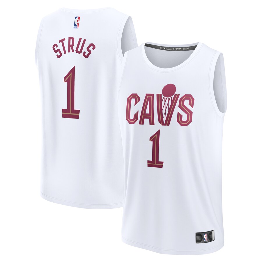 Youth Cleveland Cavaliers Max Strus Fanatics White Fast Break Replica Player Jersey - Association Edition - Puhuasuan