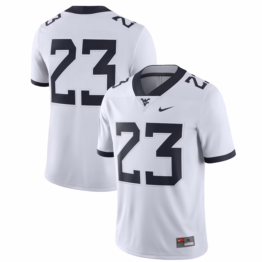 #23 West Virginia Mountaineers Nike Game Jersey - White - Puhuasuan