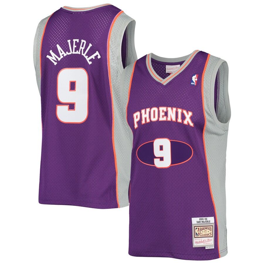 Men's Phoenix Suns Dan Majerle Mitchell & Ness Purple 2001/02 Hardwood Classics Swingman Jersey - Puhuasuan