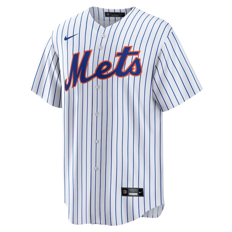 Men's New York Mets Nike White Home Replica Player Jersey - Puhuasuan