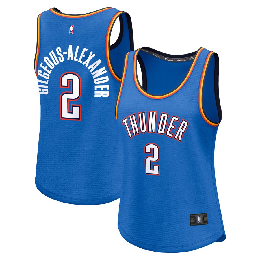 Women's Oklahoma City Thunder Shai Gilgeous-Alexander Fanatics Blue Fast Break Player Jersey - Icon Edition - Puhuasuan