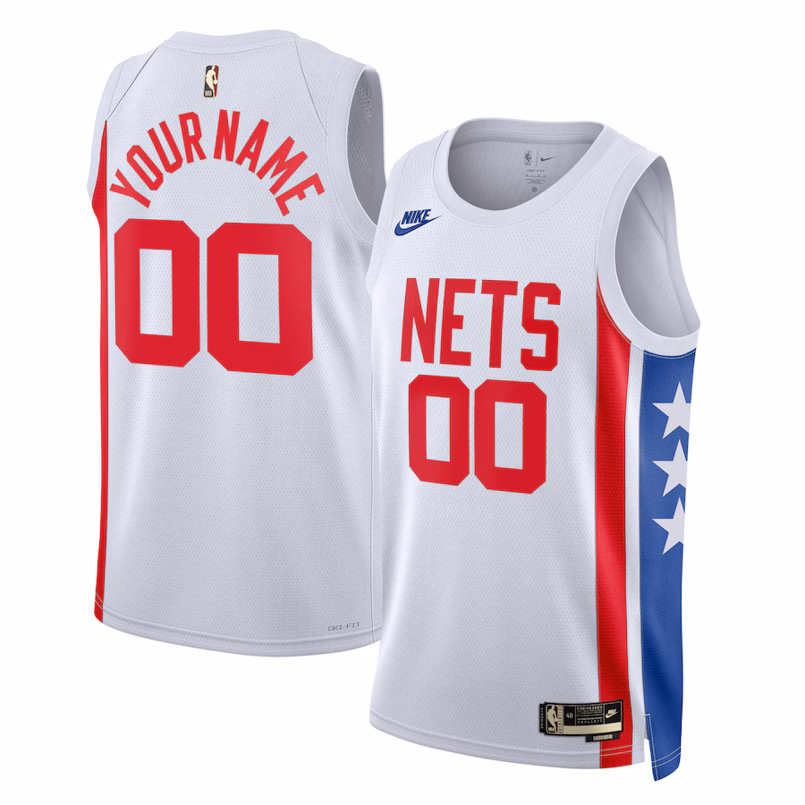 Unisex Brooklyn Nets Nike White 2022/23 Custom Swingman Jersey - Classic Edition - Puhuasuan