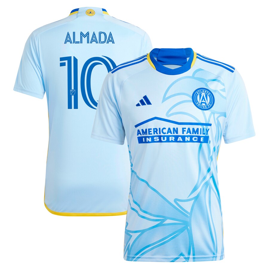 Men's Atlanta United FC Thiago Almada adidas Light Blue 2024 The Resurgens Kit Replica Player Jersey - Puhuasuan
