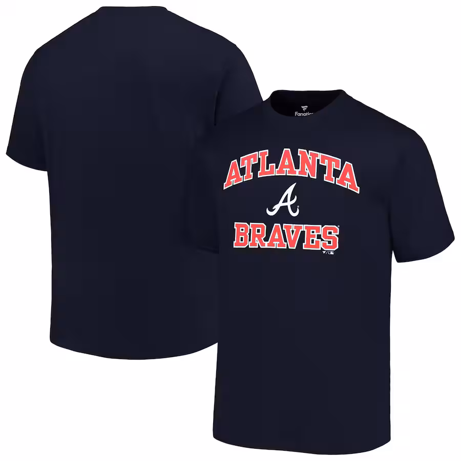 Men's Atlanta Braves Profile Navy Big & Tall Heart & Soul T-Shirt - Puhuasuan