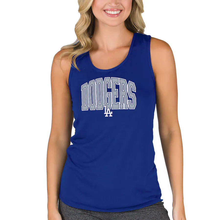 Women's Los Angeles Dodgers Concepts Sport Royal Marathon Racerback Tank Top - Puhuasuan