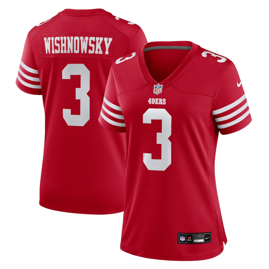 Women's San Francisco 49ers Mitch Wishnowsky Nike Scarlet Game Jersey - Puhuasuan