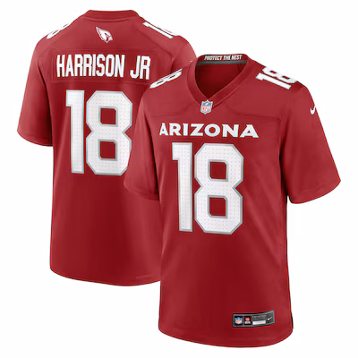 Men's Arizona Cardinals Marvin Harrison Jr. Nike Cardinal Player Game Jersey - Puhuasuan