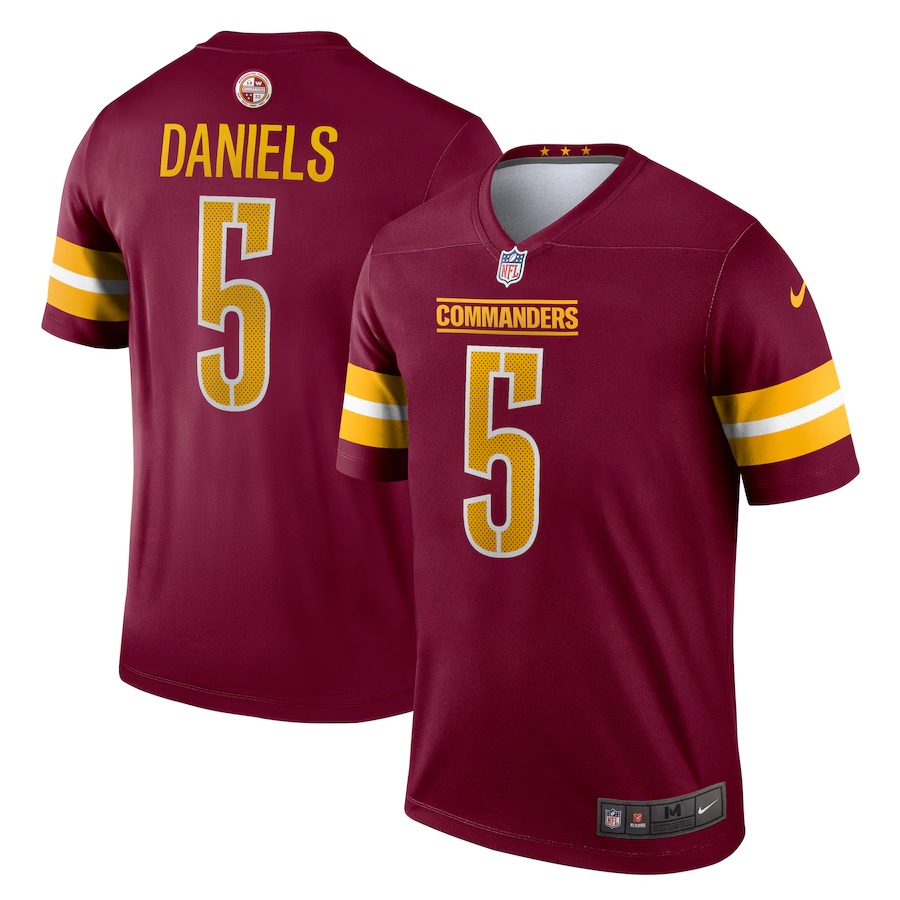 Men's Washington Commanders Jayden Daniels Nike Burgundy Team Legend Jersey - Puhuasuan