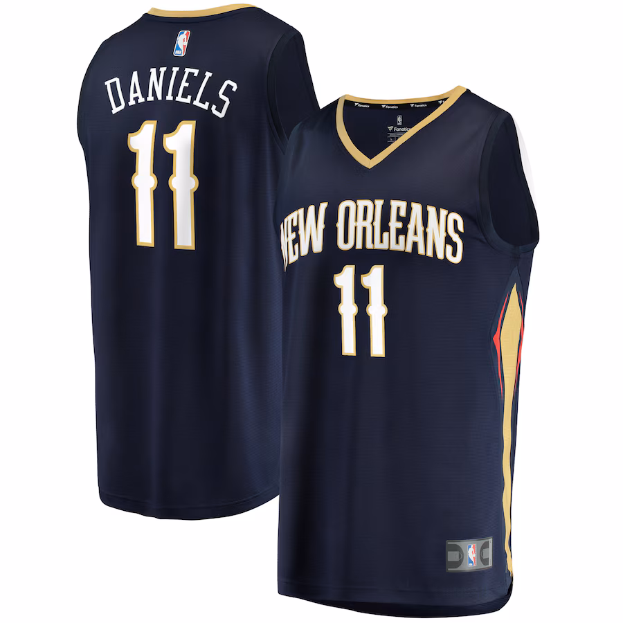 Youth New Orleans Pelicans Dyson Daniels Fanatics Navy Fast Break Replica Jersey - Icon Edition - Puhuasuan