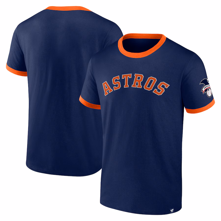 Men's Houston Astros Fanatics Navy Forced Out Ringer T-Shirt - Puhuasuan