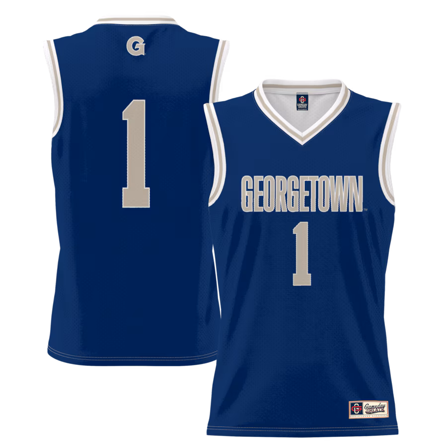 #1 Georgetown Hoyas GameDay Greats Youth Lightweight Basketball Jersey - Navy - Puhuasuan